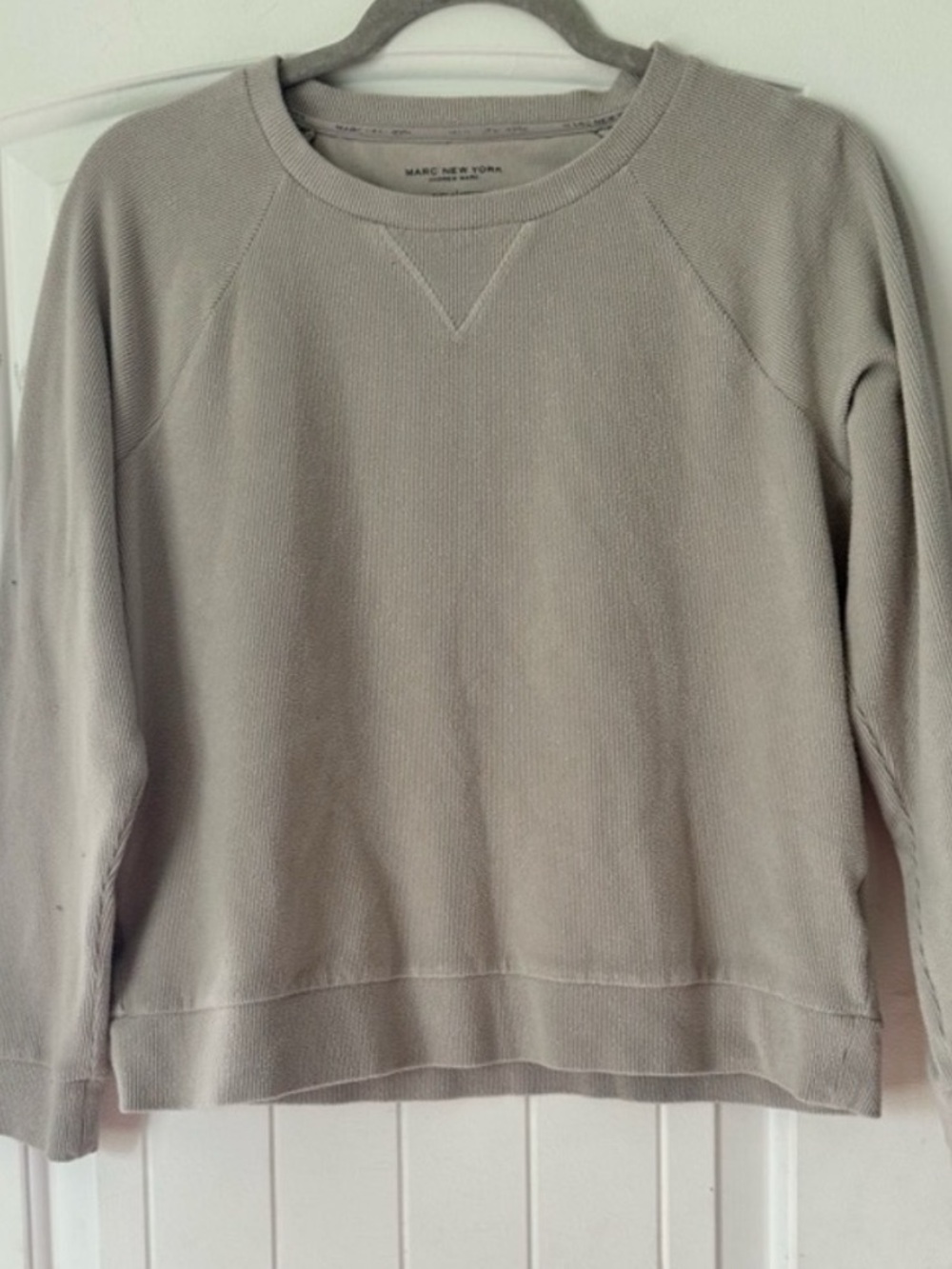 Marc New York Andrew Marc ribbed crewneck pullover sweatshirt Sz S